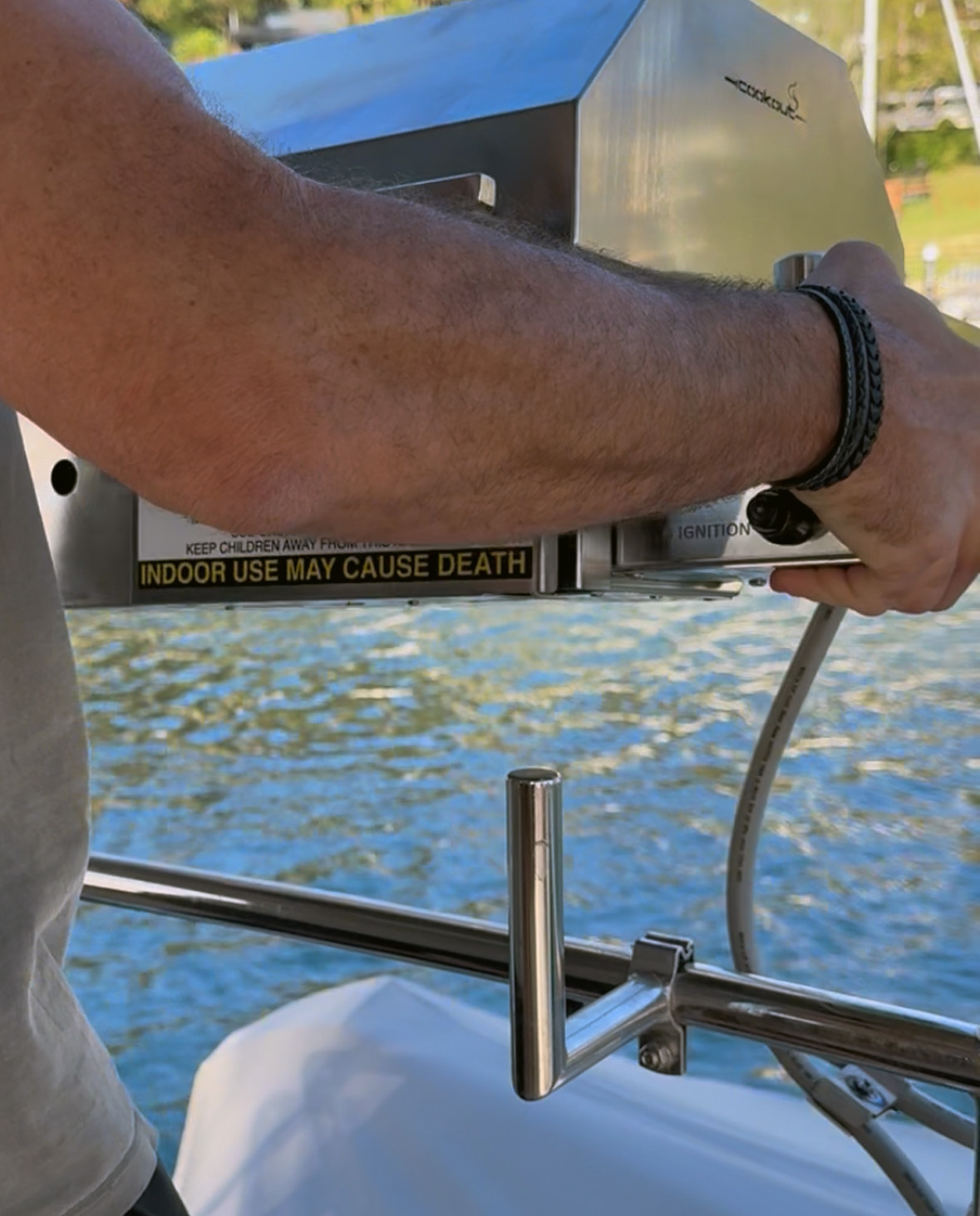 Clamp On Rail Mounts - Easily Mount to Boat with Deluxe Gas Portable BBQ