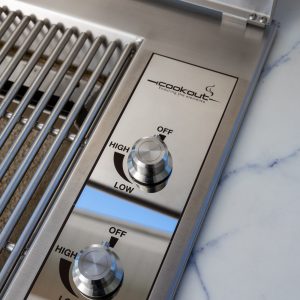 Infinity Grill Gas BBQ - Control Panel and Stainless Knobs