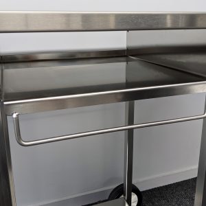 Australian made Stainless BBQ Trolley with utensil rail