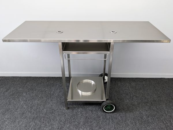 Australian made Stainless BBQ Trolley with utensil shelf