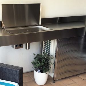 Stainless Deluxe Electric Built in BBQ - Balcony