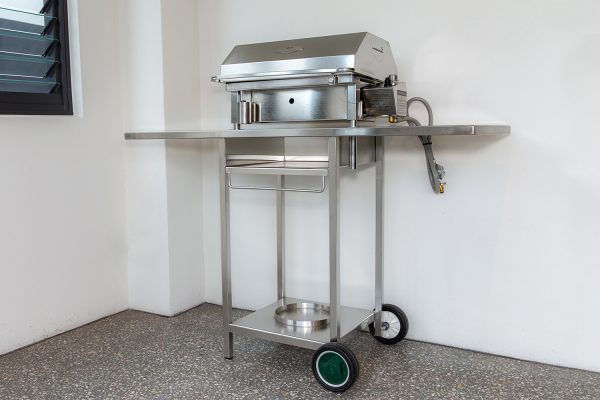 Stainless Steel BBQ Trolley on wheels