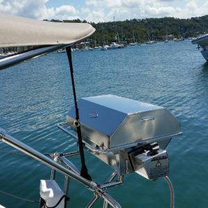 Bavaria with telescopic support for boat BBQ