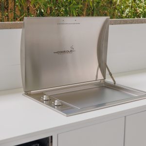 Infinity Teppanyaki 600 BBQ – Stainless Curved Lid Hinging