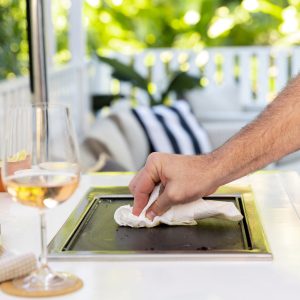 Australian made built-in reversible Eclipse BBQ easy to clean