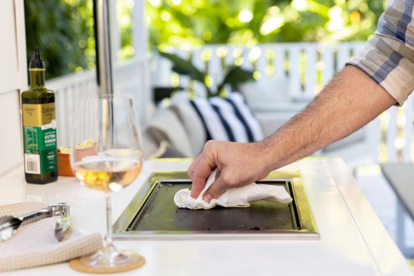 Australian made built-in reversible Eclipse BBQ easy to clean