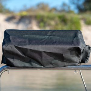 Portable BBQ Cover-Black on boat
