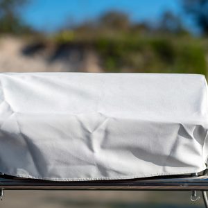 Portable BBQ Cover-White on boat