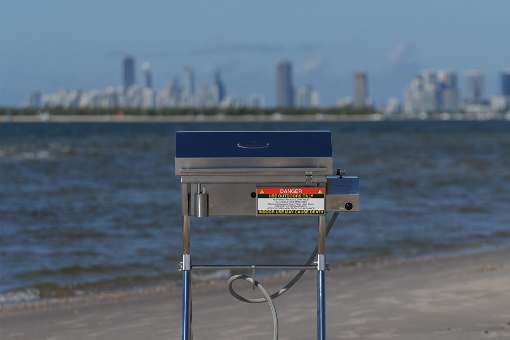 Portable BBQ stand, so you can barbecue anywhere