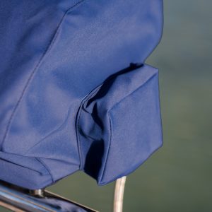 Portable BBQ Cover-Navy Blue close up of control box