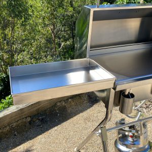 BBQ Utensil Tray - Side - Stainless Steel - Australian made