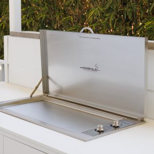 Infinity Teppanyaki 900 BBQ-Flat Lid Hinging-Side