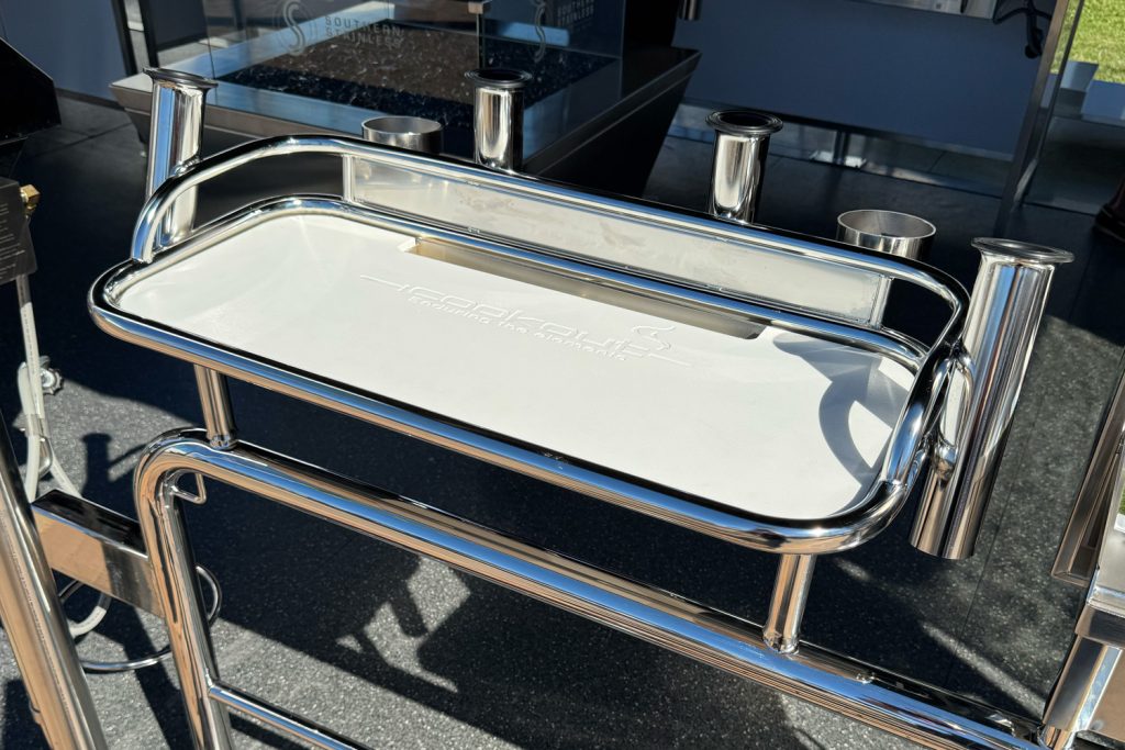 Tubular Bait Board-Rod & Drink Holders-Top View