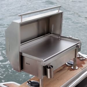 Classic Electric Portable BBQ-Boat BBQ Lid Open