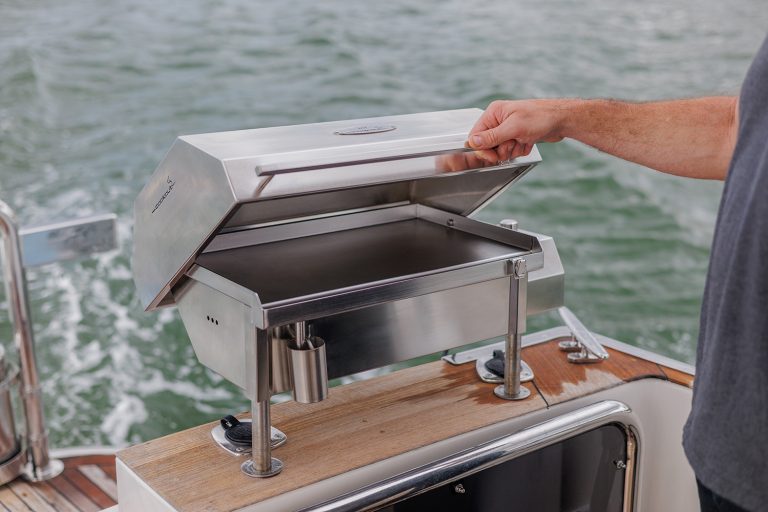 Marine Grade Hooded BBQ, Stainless Steel Barbeque - Gas Barbecue Hot Plate Grill