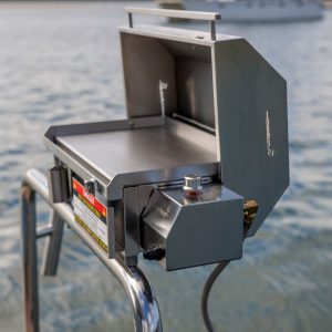 Classic Gas Portable BBQ-Stern Rail BBQ Setup