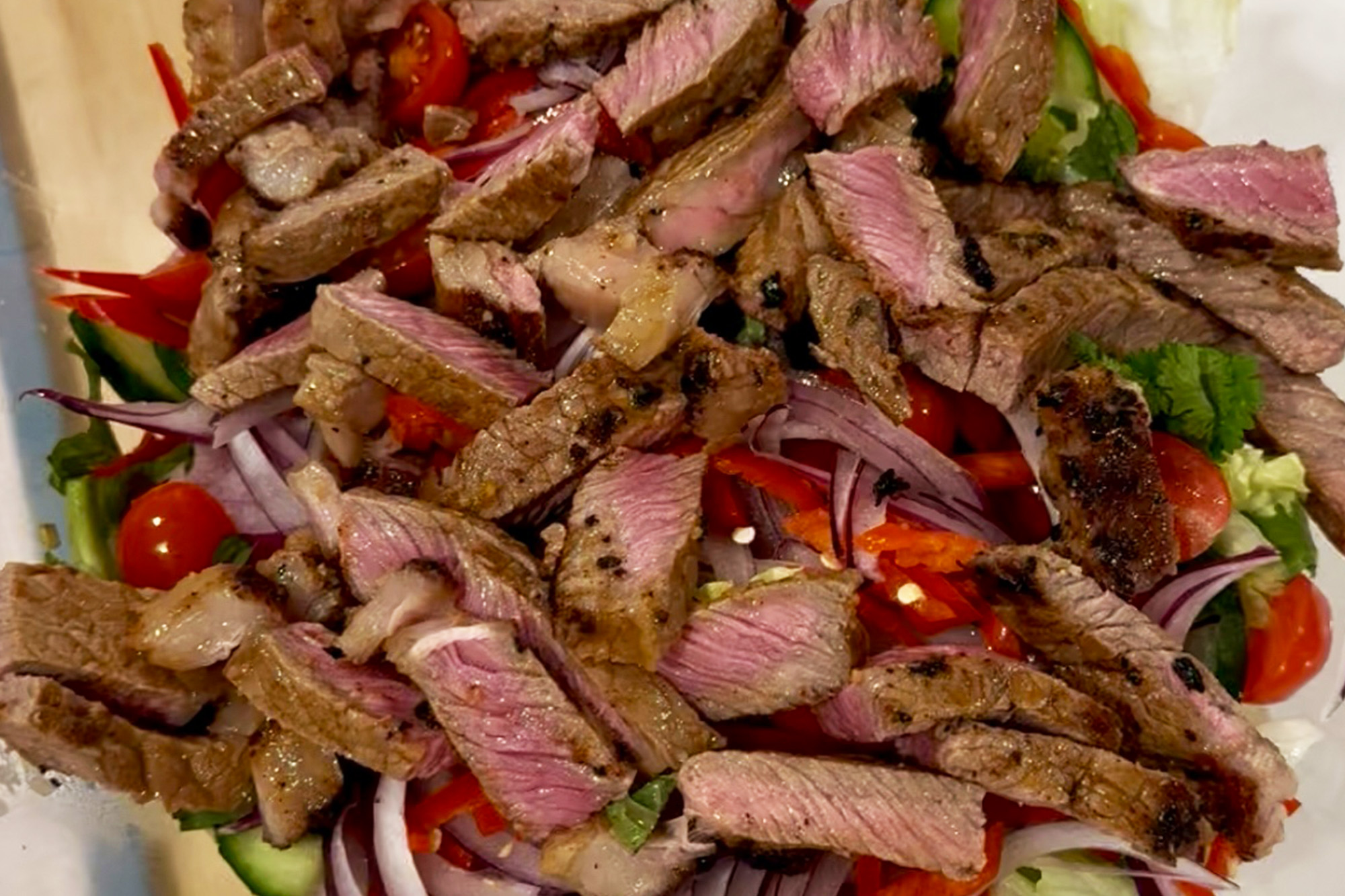 Thai Beef Salad on Infinity Teppanyaki 600 BBQ
