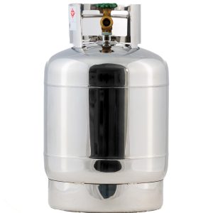 Stainless Steel Gas Bottle-10kg-Front View