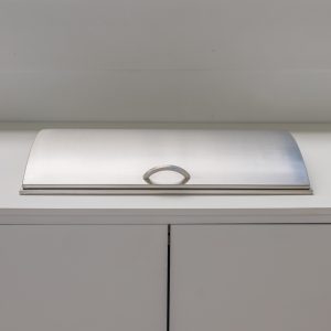Infinity Teppanyaki 600 BBQ Curved Lid Hinging Closed