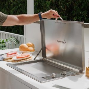 Infinity Teppanyaki 600 BBQ–Flat Lid Hinging Stainless